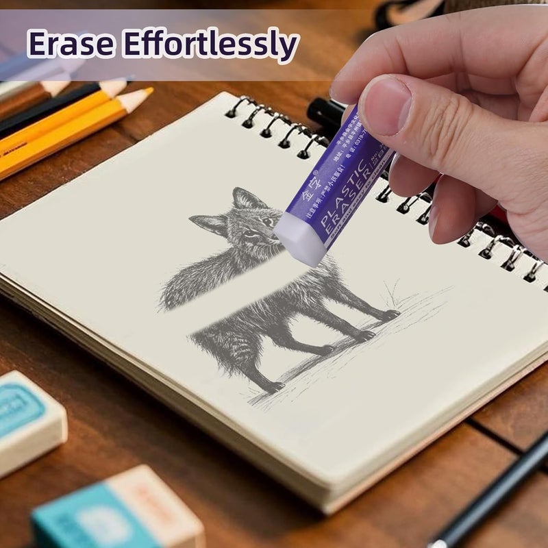 RANBOS White Erasers, Artist Eraser for Drawing Art Sketching, Pencil Erasers for Kids Bulk Students School Supplies Office (15) - Image 4